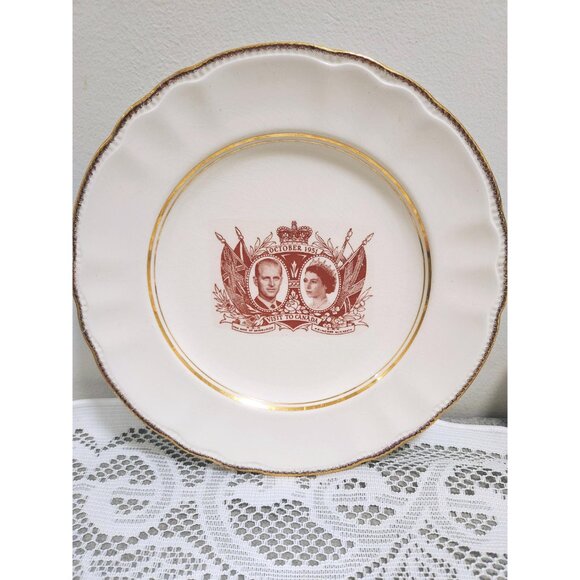 1951 Cassidian 22K Gold British Royal Visit to Canada Plate - Picture 8 of 10